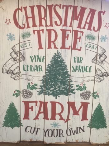 Large Christmas Tree Farm Sign